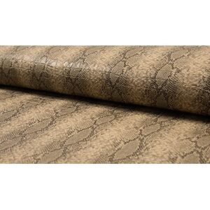 CRS Fur Fabrics Luxury Realistic Crocodile Snakeskin Fabric Material - Sand, 1Mtr 140cmx100cm