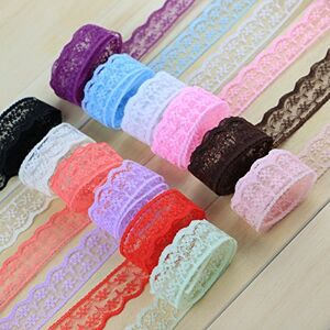 Vintage Style Lace Ribbon Trimming Bridal Wedding Net Trim Scalloped Edge 20mm by Accessories Attic (Black)