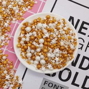 ESCATIC Mix Beads Pearl DIY Cake Baking Sprinkles Sugar Candy Ball Wedding Cake Decoration-No.12,500g