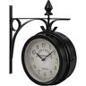 Unbranded Double-sided Wall Clock Station Clock Garden Clock Double-sided Clock Time Indic