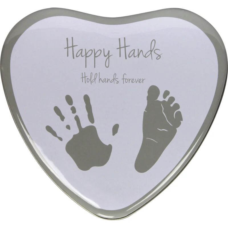 Happy Hands 2D Heart Silver/White baby imprint kit 3 x 15 x 16,5 cm 1 pc