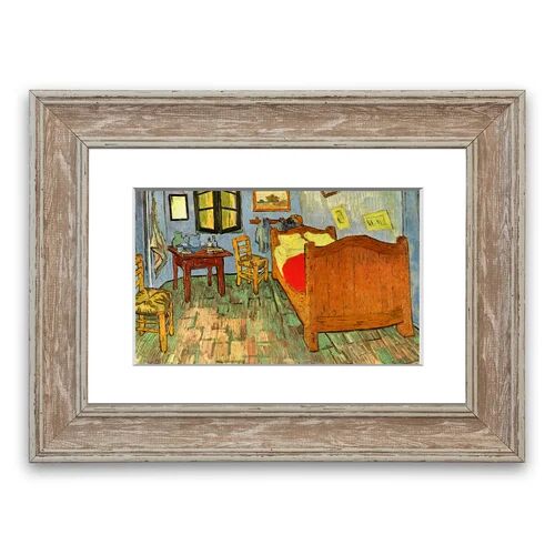 East Urban Home 'Van Gogh's Bedroom By Van Gogh Cornwall' Framed Photographic Print East Urban Home Size: 93 cm H x 126 cm W, Frame Options: Walnut Washed  - Size: 93 cm H x 126 cm W