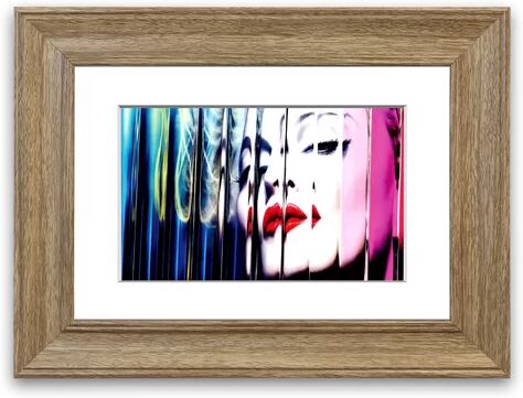 East Urban Home 'Madonna Mdna' Framed Photographic Print East Urban Home Size: 50 cm H x 70 cm W, Frame Options: Teak Woodgrain  - Size: 93 cm H x 126 cm W