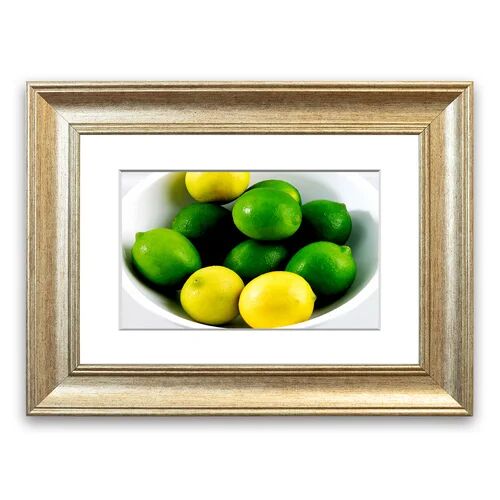 East Urban Home 'Lemon And Limes Cornwall' Framed Photographic Print East Urban Home Size: 93 cm H x 126 cm W, Frame Options: Silver Antique  - Size: 93 cm H x 70 cm W