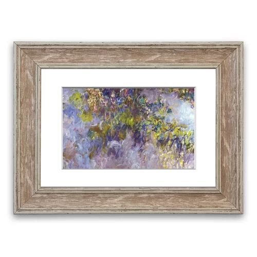 East Urban Home 'Wisteria [1] By Monet Cornwall' Framed Photographic Print East Urban Home Size: 50 cm H x 70 cm W, Frame Options: Walnut Washed  - Size: 70 cm H x 93 cm W