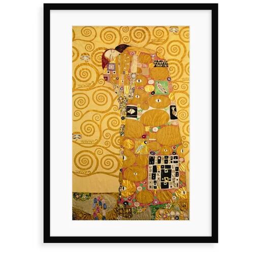 World Menagerie 'Fulfilment' by Gustav Klimt Painting World Menagerie Format: Framed Paper, Size: 70 cm H x 50 cm W x 2.3 cm D  - Size: 50 cm H x 70 cm W x 2.3 cm D