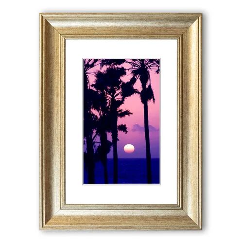 East Urban Home 'Paradise Ocean Sunset Cornwall' Framed Photographic Print East Urban Home Size: 70 cm H x 50 cm W, Frame Options: Silver  - Size: 93 cm H x 126 cm W