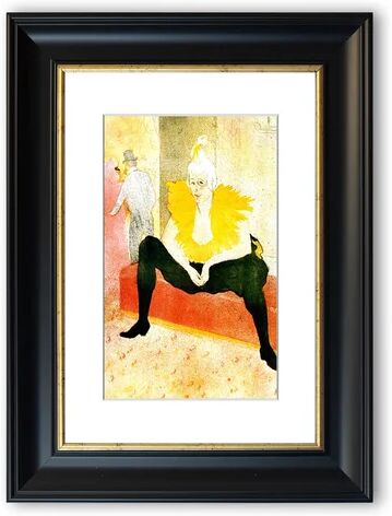 East Urban Home 'Sitting Clown' by Henri de Toulouse-Lautrec Framed Photographic Print East Urban Home Size: 93 cm H x 70 cm W, Frame Options: Black Matte  - Size: 93 cm H x 70 cm W