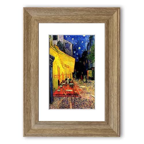 East Urban Home 'The Cafe Terrace On The Place Du Forum, Arles, At Night ' Framed Photographic Print East Urban Home Size: 50 cm H x 70 cm W, Frame Options: Teak  - Size: 93 cm H x 126 cm W