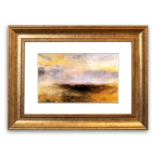 East Urban Home 'Seascape with Storm' by J.M.W Turner Framed Photographic Print East Urban Home Size: 93 cm H x 70 cm W, Frame Options: Gold  - Size: 50 cm H x 70 cm W