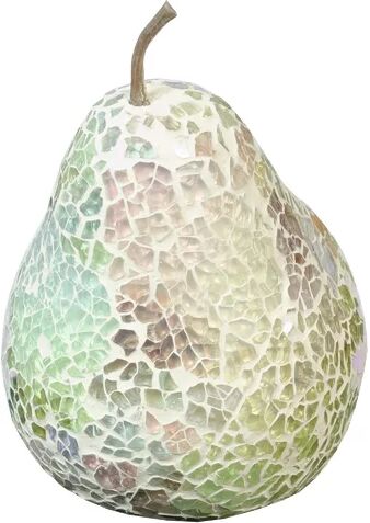 Home Essence Mosaic Pear Ornament (Set of 6) Home Essence Colour: Pearl  - Size: 10cm H X 17cm W X 4cm D