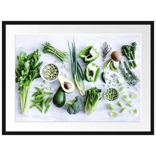 East Urban Home Green Vegetable Selection Framed Photographic Print Poster East Urban Home Size: 60cm H x 80cm W  - Size: 30cm H x 38cm W
