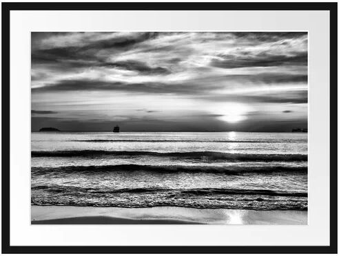 East Urban Home 'Malibu Beach Sunrise' Framed Photographic Print East Urban Home Size: 60cm H x 80cm W  - Size: 40cm H x 55cm W