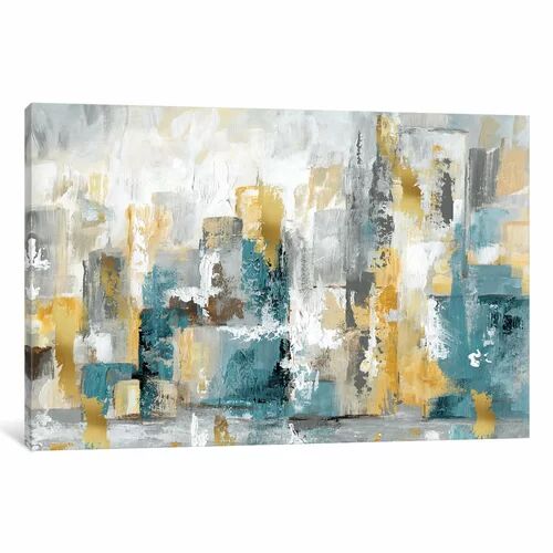 East Urban Home 'City Views I' Art Print on Canvas East Urban Home Size: 45.72cm H x 66.04cm W x 1.91cm D  - Size: Small