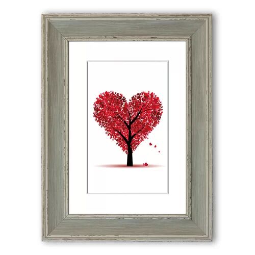 East Urban Home 'Heart Of The Tree' Framed Photographic Print East Urban Home Size: 126 cm H x 93 cm W, Frame Options: Grey  - Size: 93 cm H x 70 cm W