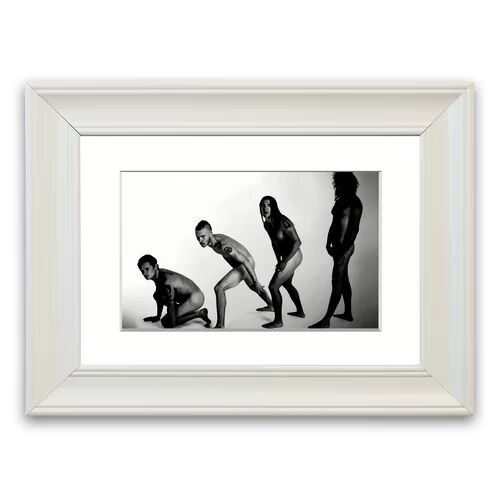 East Urban Home 'Foo Fighters Monkeys' Framed Photographic Print East Urban Home Size: 93 cm H x 70 cm W, Frame Options: Matte White  - Size: 50 cm H x 70 cm W