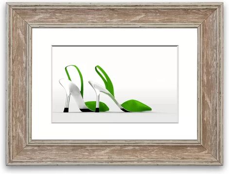 East Urban Home 'Lime Shoes Cornwall' Framed Photographic Print East Urban Home Size: 50 cm H x 70 cm W, Frame Options: Walnut  - Size: 50 cm H x 70 cm W