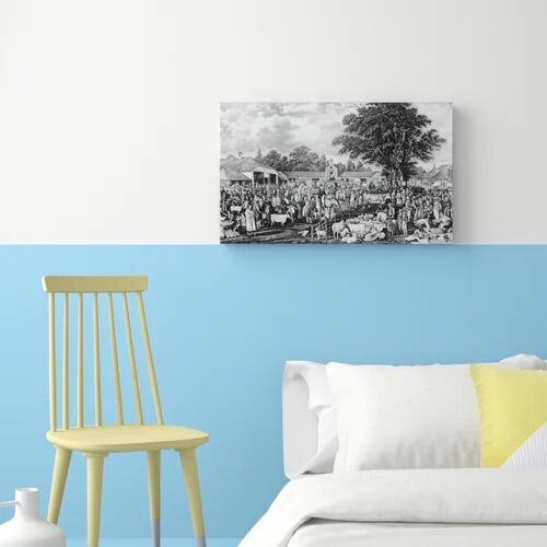 Astoria Grand Woburn Sheepshearing - Painting Print Astoria Grand Format: Wrapped Canvas, Size: 60.9 cm H x 100 cm W x 3.8 cm D  - Size: 58.8 cm H x 80 cm W x 3.8 cm D