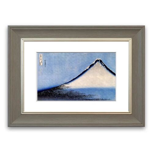 East Urban Home 'Mount Fuji [2] By Hokusai Cornwall' Framed Photographic Print East Urban Home Size: 93 cm H x 126 cm W, Frame Options: Grey Brushed  - Size: 93 cm H x 70 cm W