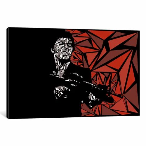 East Urban Home Scarface by Cristian Mielu - Wrapped Canvas Print East Urban Home Size: 66.04cm H x 101.6cm W x 1.91cm D  - Size: 101.6cm H x 66.04cm W x 1.91cm D