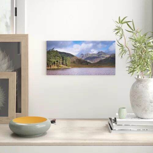 Latitude Run 'Trees And Mountains By Lake, Lake District National Park, Uk' Photographic Print on Canvas Latitude Run Size: 50cm H x 100cm W x 3.8cm D  - Size: 60 cm H x 80 cm W