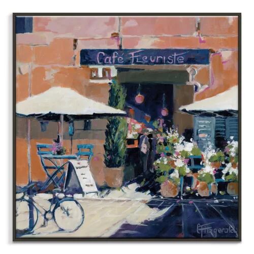 East Urban Home 'Al Fresco-Aix en Provence' Art Print on Canvas East Urban Home Format: Black Floater Frame, Size: 41cm H x 41cm W  - Size: 102cm H x 102cm W