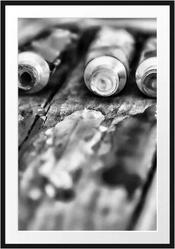 East Urban Home Paint Tubes Framed Photographic Print Poster East Urban Home Size: 100 cm H x 70 cm W  - Size: 100 cm H x 70 cm W