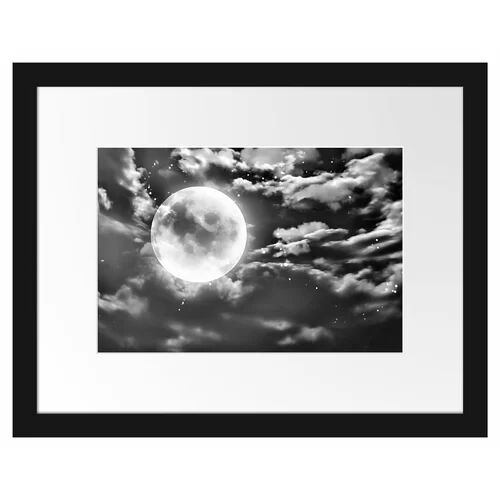 East Urban Home 'Full Moon' Framed Photographic Print East Urban Home  - Size: 38cm H x 30cm W