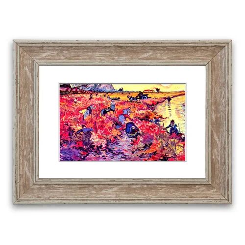 East Urban Home 'The Red Vines By Van Gogh Cornwall' Framed Photographic Print East Urban Home Size: 70 cm H x 93 cm W, Frame Options: Walnut  - Size: 70 cm H x 93 cm W