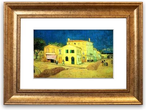 East Urban Home 'The Yellow House Vincent's House By Van Gogh Cornwall' Framed Photographic Print East Urban Home Size: 70 cm H x 93 cm W, Frame Options: Gold  - Size: 93 cm H x 126 cm W