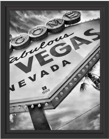 East Urban Home Welcome to Las Vegas Retro Look Sign Framed Photographic Print East Urban Home Size: 38cm H x 30cm W  - Size: 38cm H x 30cm W