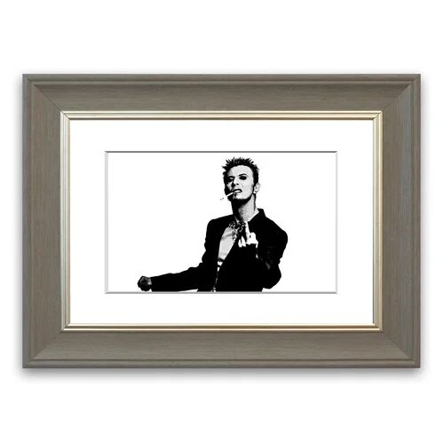East Urban Home 'David Bowie Finger' Framed Photographic Print East Urban Home Size: 93 cm H x 70 cm W, Frame Options: Grey  - Size: 50 cm H x 70 cm W