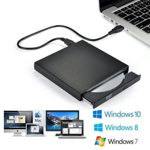 Premium Outlets Schlankes Externes Optisches Laufwerk, Usb 2.0, Dvd-Player, Cd-Rw-Brenner, Kompatibel Für Macbook, Laptop, Desktop-Pc