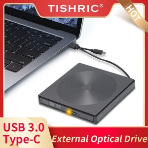 Tishric Ztp Direct Tishric Externes Optisches Dvd-Cd-Brenner-Laufwerk, Usb 3.0 Typ-C-Kabel, Brenner, Lesegerät, Player, Pc, Laptop, Tablet, Dvd-Player