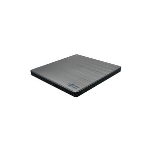 Hitachi-LG Data Storage GP60NS60 - Disk drev - DVD±RW (±R DL) / DVD-RAM - 8x/6x/5x - USB 2.0 - ekstern - sølv