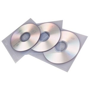 Pochette pour CD/DVD, pour 1 CD/DVD, transparent - Lot de 10