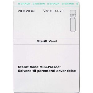 Sterilt Vand Mini-plasco 400 ml Solvens til parenteral anvendelse B. braun medical