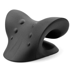 shopnbutik Neck Shoulder Stretcher Relaxer Cervical Chiropractic Traction Device Pillow (Black)