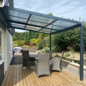 Metalcraft Skydetag veranda 12m²   Skyde altantag   Kanalplast / Aluminium