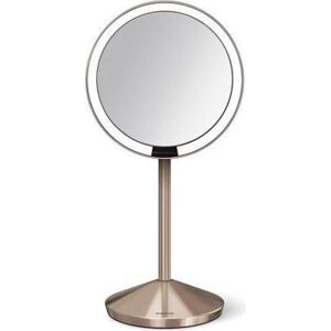 simplehuman foldespejl med sensor, 12 cm, genopladeligt, rustfrit stål rosa guld (ST3010)