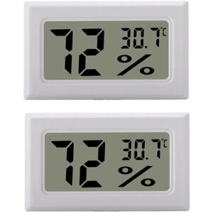 INF Mini LCD Hygrometer / Termometer Hvid 2-pack