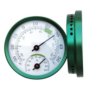 Tbutik 2-i-1 termometer hygrometer temperatur- og fugtighedsmåler indendørs analog i rustfrit stål