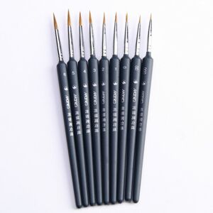 My Store 9 stk/sæt kunstforsyninger væsel hårbørste akvarel krog linje børste billede kant pen olie maleri pen