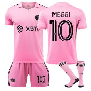 BayOne Fodboldtrøje Match Rack Kids voksen - Messi 10 Inter Miami CF Pink