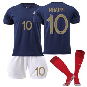 BayOne Fodboldtrøje Match Stand Kid Voksen - Mbappe 10 Frankrig Blue