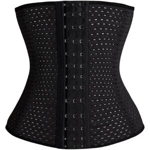 Northix Waist Trainer / Training Corset for Hourglass Figure - Black