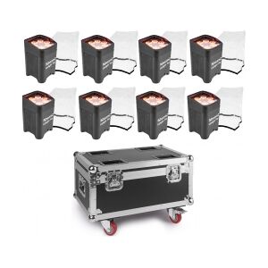 BeamZ BBP96 Batteri Uplight Par 6x 12W - Pakke med 8 stk. TILBUD NU