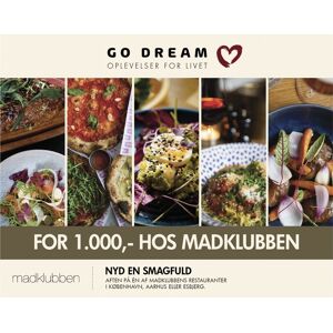 Go Dream Oplevelsesgave - Madklubben For 1.000 Kr.