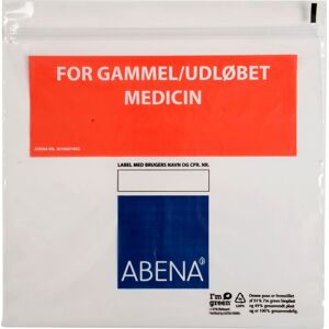 Lynlåspose 30x28 For Gammel/udløbet Medicin, Rød