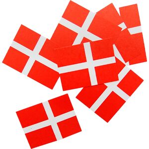 No-Name Strøpynt, Flag, Papir, Dannebrog, 150 Stk.